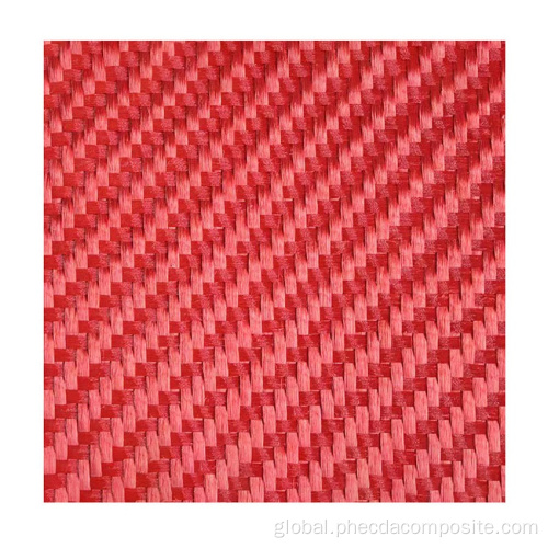 Red Aramid Fabric Textile red twill para aramid fiber fabric Factory